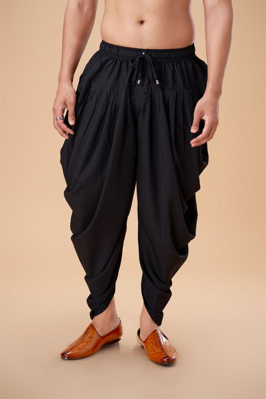 Black Cotton Peshawari Plain Bottom