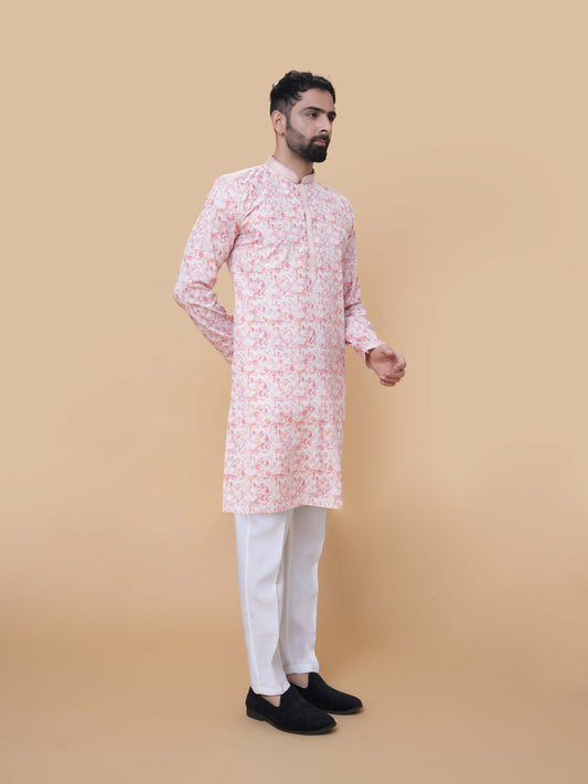 Tomato Printed Kurta Pyjama