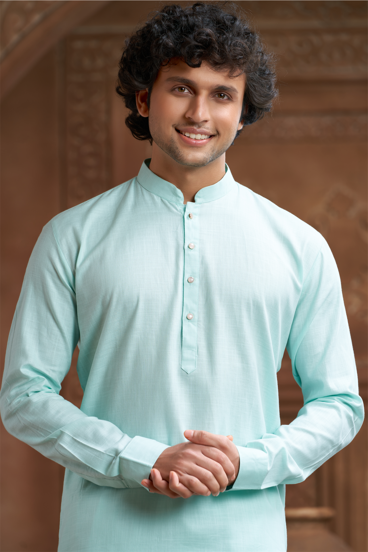 Sea Green Pure Cotton Kurta with Matching Bottom