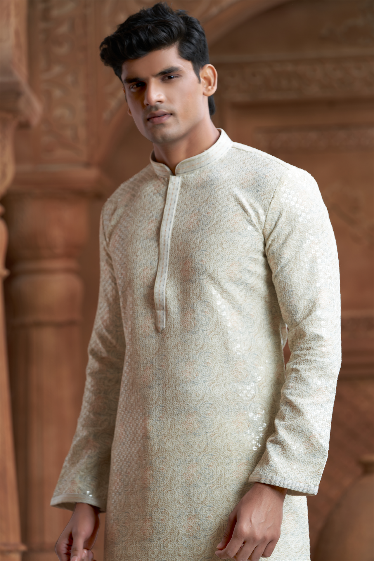 Pista Green Rayon Printed Kurta Pyjama