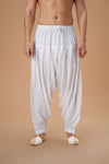 Off White Rayon Patiyala Plain Bottom