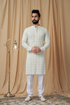 Pista Green Georgette Embroidered Kurta Pyjama