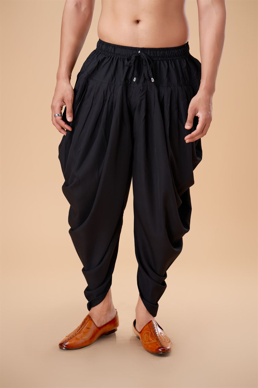 Black Cotton Peshawari Plain Bottom