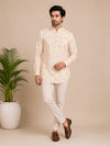 Multi Coloured Linen Printed Short Kurta