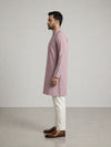 Onion Pink Rayon Plain Self Jaquard Kurta Set for Casual Wear