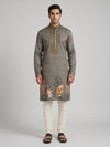 Mehendi   Art Silk  Foil Printed Kurta Set Festive Wear