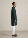 Teal Blue Rayon Plain Self Jaquard Kurta Set for Casual Wear