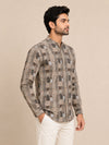 Olive Green Cotton Printed Short Kurta