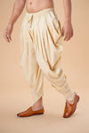 Cream Cotton Peshawari Plain Bottom