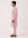 Onion Pink Art Silk Plain Kurta Set Festive Wear