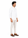 White Plain Cotton Short Kurta
