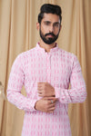 Pink Georgette Embroidered Kurta Pyjama