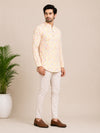 Multi Coloured Linen Printed Short Kurta