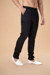 Black Cotton Lycra Pant Plain Bottom