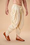 Cream Cotton Peshawari Plain Bottom