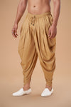Gold Cotton Peshawari Plain Bottom