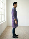 Purple Art Silk Plain Long Kurta for Casual Wear