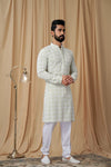 Pista Green Georgette Embroidered Kurta Pyjama