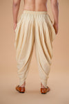 Cream Cotton Peshawari Plain Bottom