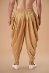 Gold Cotton Peshawari Plain Bottom