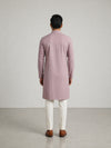 Onion Pink Rayon Plain Self Jaquard Kurta Set for Casual Wear