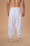 White Rayon Patiyala Plain Bottom