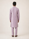 Lavender Art Silk Plain Kurta Set Festive Wear