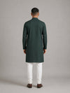 Teal Blue Rayon Plain Self Jaquard Kurta Set for Casual Wear