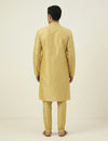 Lemon Yellow Art Silk Plain Kurta Set Festive Wear
