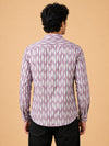 Lavender Linen Printed Short Kurta