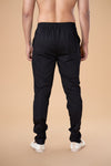 Black Cotton Lycra Pant Plain Bottom