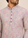 Onion Pink Cotton Printed Short Kurta