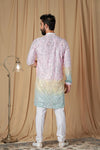 Pink Georgette Sequence and Embroidered Kurta Pyjama