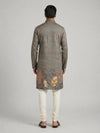 Mehendi   Art Silk  Foil Printed Kurta Set Festive Wear