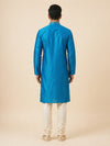 Turquoise Blue  Art Silk Jaquard Kurta Set Festive Wear