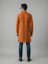 Mustard Art Silk Plain Long Kurta for Casual Wear