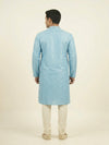 Sky Blue  Art Silk Jaquard Kurta Set Festive Wear
