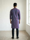 Purple Art Silk Plain Long Kurta for Casual Wear