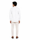 White Plain Cotton Short Kurta