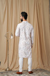 White Georgette Embroidered Kurta Pyjama