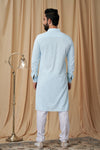 Firozi Georgette Embroidered Kurta Pyjama