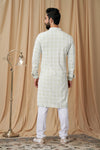 Pista Green Georgette Embroidered Kurta Pyjama