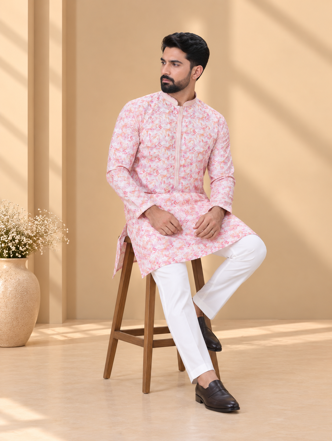 Tomato Printed Kurta Pyjama
