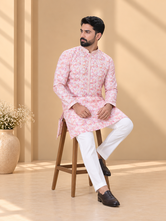 Tomato Printed Kurta Pyjama