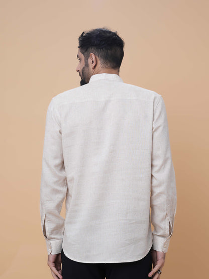 Natural Linen Plain Short Kurta