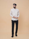 Natural Linen Plain Short Kurta