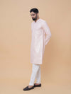 Peach Rayon Printed Kurta Pyjama
