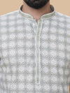 Pista Green Printed Kurta Pyjama