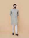 Pista Green Printed Kurta Pyjama