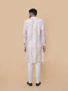 Fawn Linen Cotton Printed Kurta Pyjama